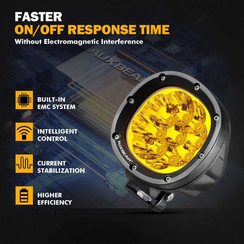 Load image into Gallery viewer, 4 Inch 90W Round Yellow Spot LED Driving Lights with Dual A-Pillar Mounting Bracket For Ford Bronco 2/4 Door 2021 2022
