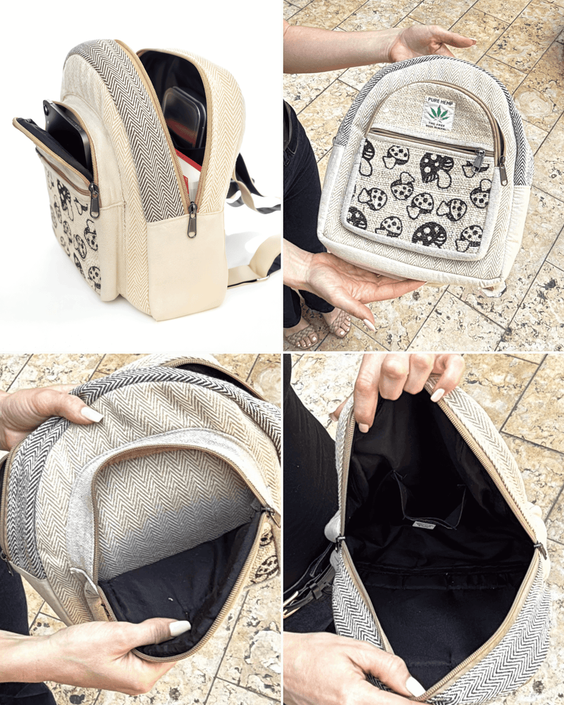Load image into Gallery viewer, Kathmandu Collection Mini Hemp Mushroom Backpack
