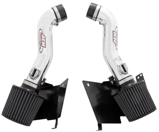 AEM Induction AEM 07 350z Polished Dual Inlet Cold Air Intakes w/ Heat Sheilds 21-677P