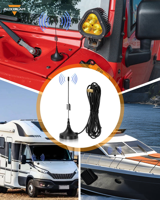 3.6m/12ft Antenna with Magnetic Base for Wireless Remote Control Switch Panel RC-800/AC-800/AC-1200/AS-400/AS-600/AS-800