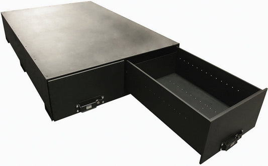 Tuffy Sl Heavy Duty Gear Drawers- 2Drawer- 50/50 Split- Black01- Dimensions: 47 3/4 X 70 3/4 X 10In