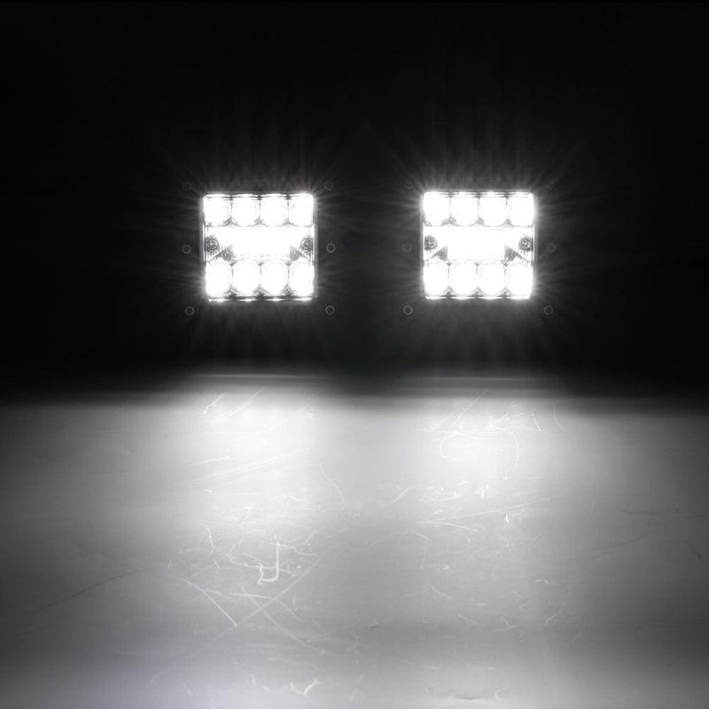 Load image into Gallery viewer, (2pcs/set) 3 Inch LED Pods Light Spot Beam with 2-Lead Wiring Harness for Truck Jeep SUV Offroad 4x4
