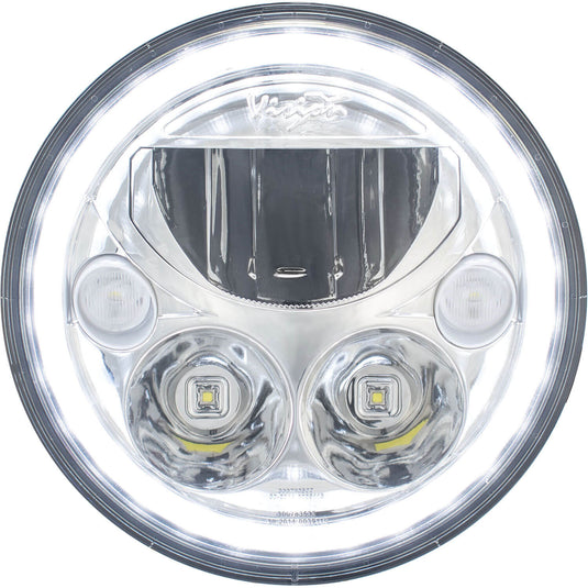 Single 7" Round VX Headlight (with Low-High-Halo)