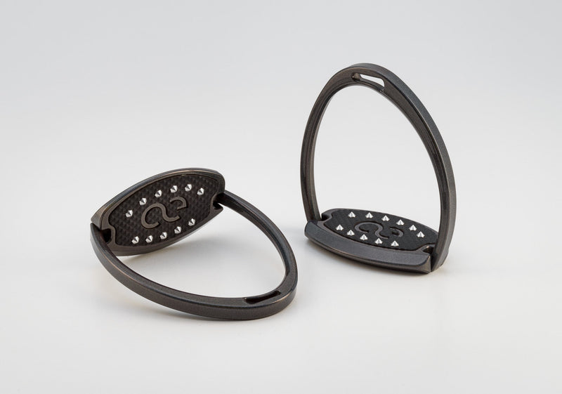 Load image into Gallery viewer, American Equus &quot;Elite&quot; English Stirrups Holographic Black
