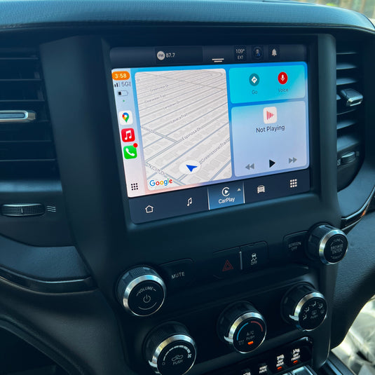 2019–2024 RAM 1500/2500/3500 UBD Uconnect 5 8.4″ Touchscreen Upgrade Kit (Wireless CarPlay / Android Auto)