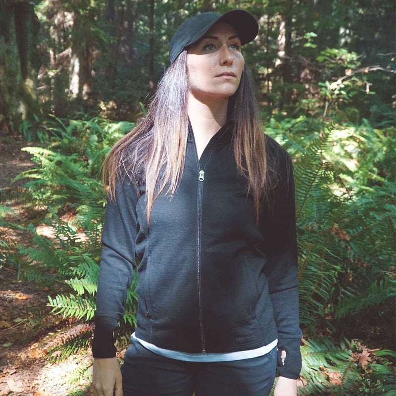Load image into Gallery viewer, Women's Heavyweight Wool Full-Zip Sweater Top - 100% Merino Wool
