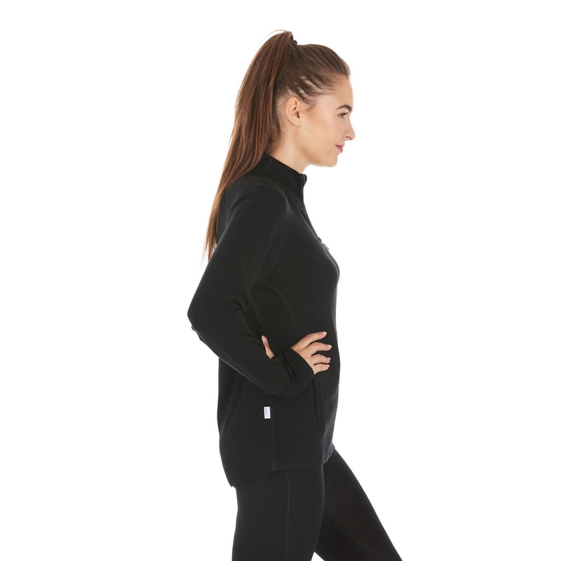Load image into Gallery viewer, Women's Heavyweight Wool Full-Zip Sweater Top - 100% Merino Wool
