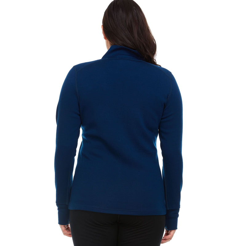 Load image into Gallery viewer, Women's Heavyweight Wool Full-Zip Sweater Top - 100% Merino Wool
