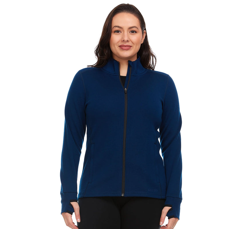Load image into Gallery viewer, Women's Heavyweight Wool Full-Zip Sweater Top - 100% Merino Wool
