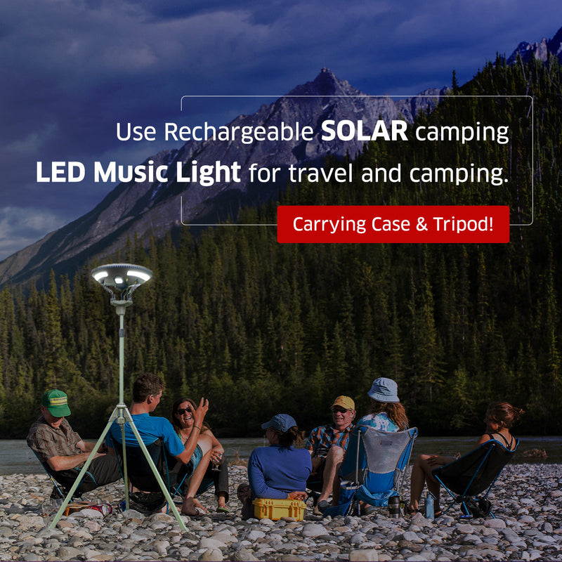 Load image into Gallery viewer, TRU De-LIGHT | Multipurpose Singing Music Solar LED Light | Garden, Camping Portable Light, Strong Bluetooth Speaker | Main Light + 3 Independent Detachable Multi Mode Lights

