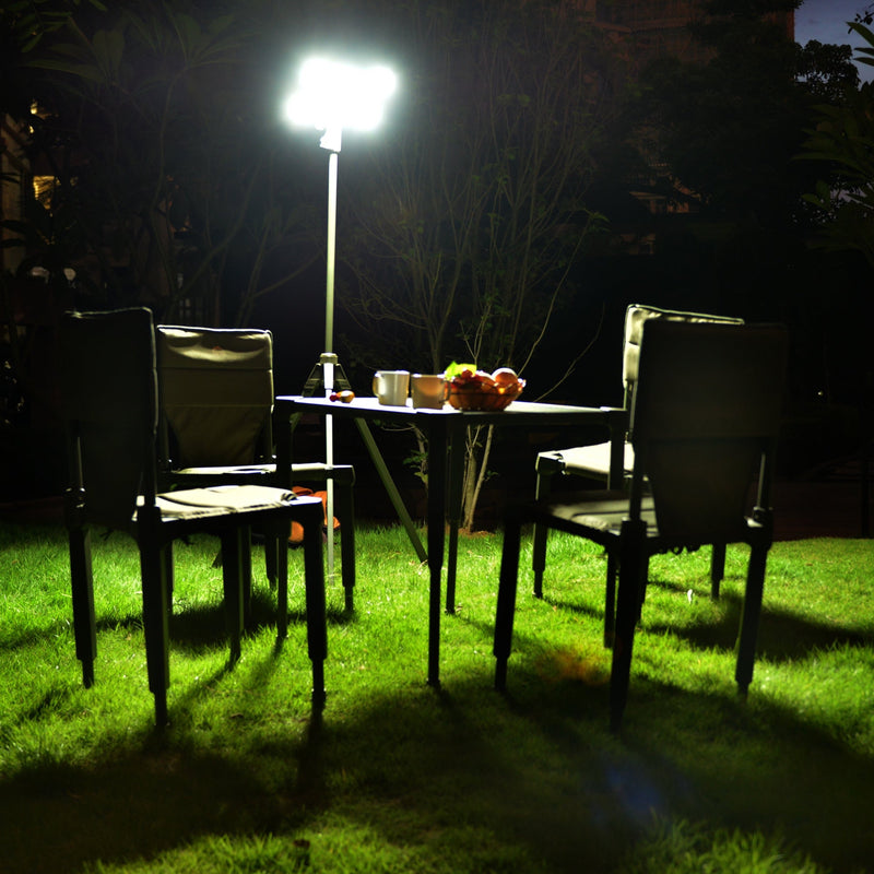 Load image into Gallery viewer, TRU De-LIGHT WHITENIGHT Multipurpose Solar / AC / DC - Garden, Camping Main Light + 3 Independent Detachable Multi Mode Side Lights / Tripod + Carrying Bag

