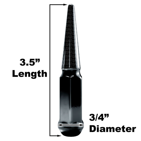 4pc 3.5in Spike Lug Nuts