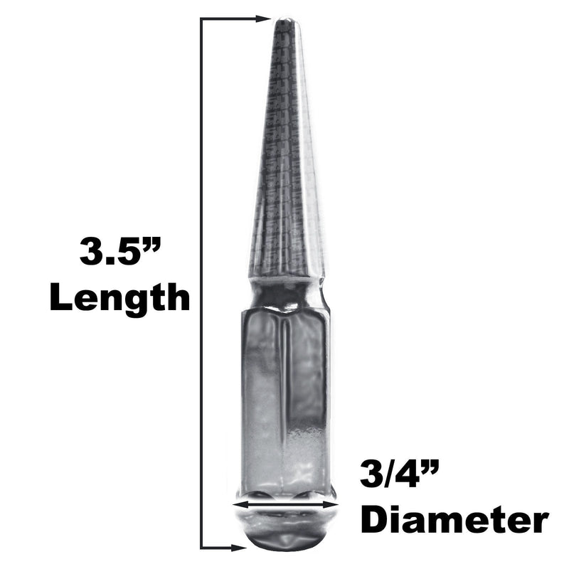 Load image into Gallery viewer, 4pc 3.5in Spike Lug Nuts
