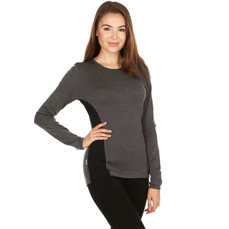 Load image into Gallery viewer, Midweight Women's Wool Crew Top -  100% Merino Wool
