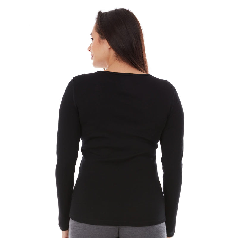 Load image into Gallery viewer, Midweight Women's Wool Crew Top -  100% Merino Wool
