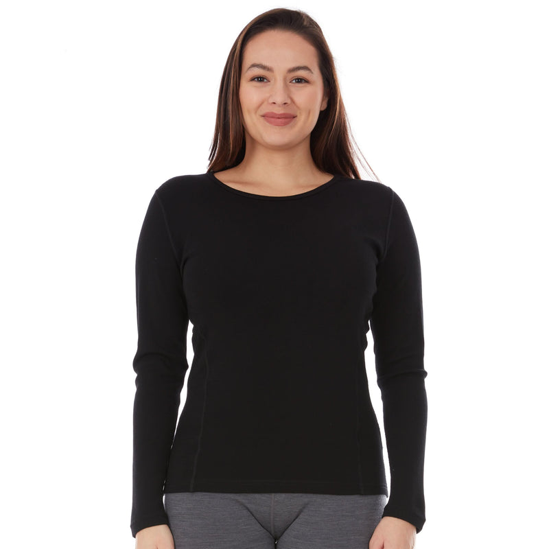 Load image into Gallery viewer, Midweight Women's Wool Crew Top -  100% Merino Wool
