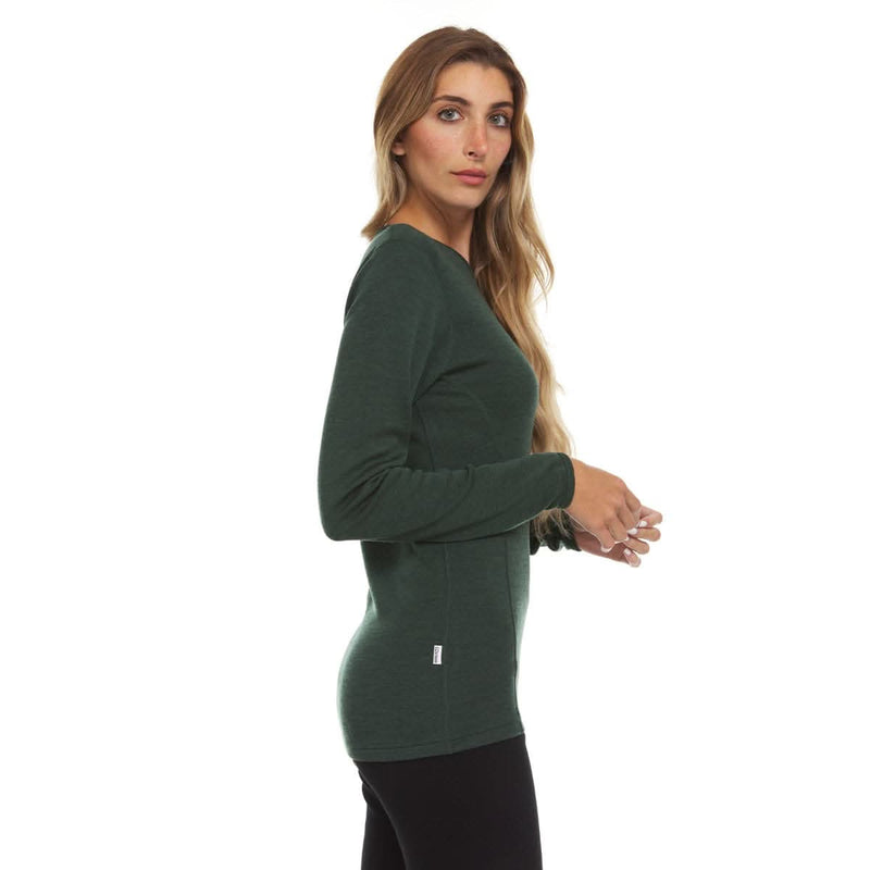 Load image into Gallery viewer, Midweight Women's Wool Crew Top -  100% Merino Wool
