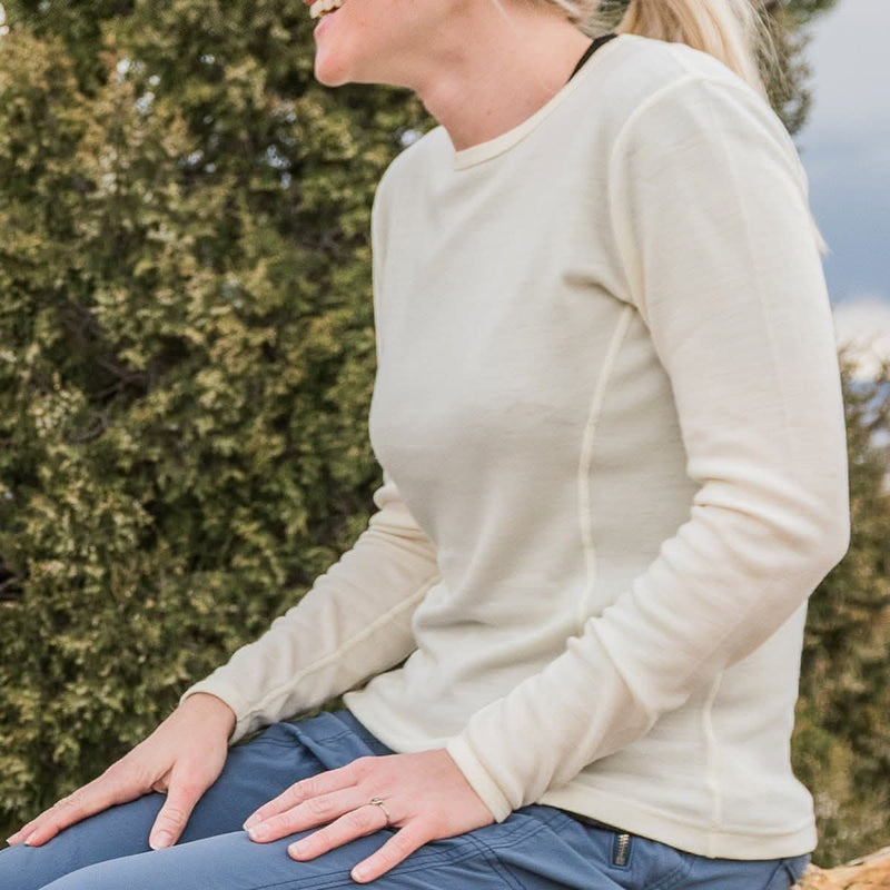 Load image into Gallery viewer, Midweight Women's Wool Crew Top -  100% Merino Wool
