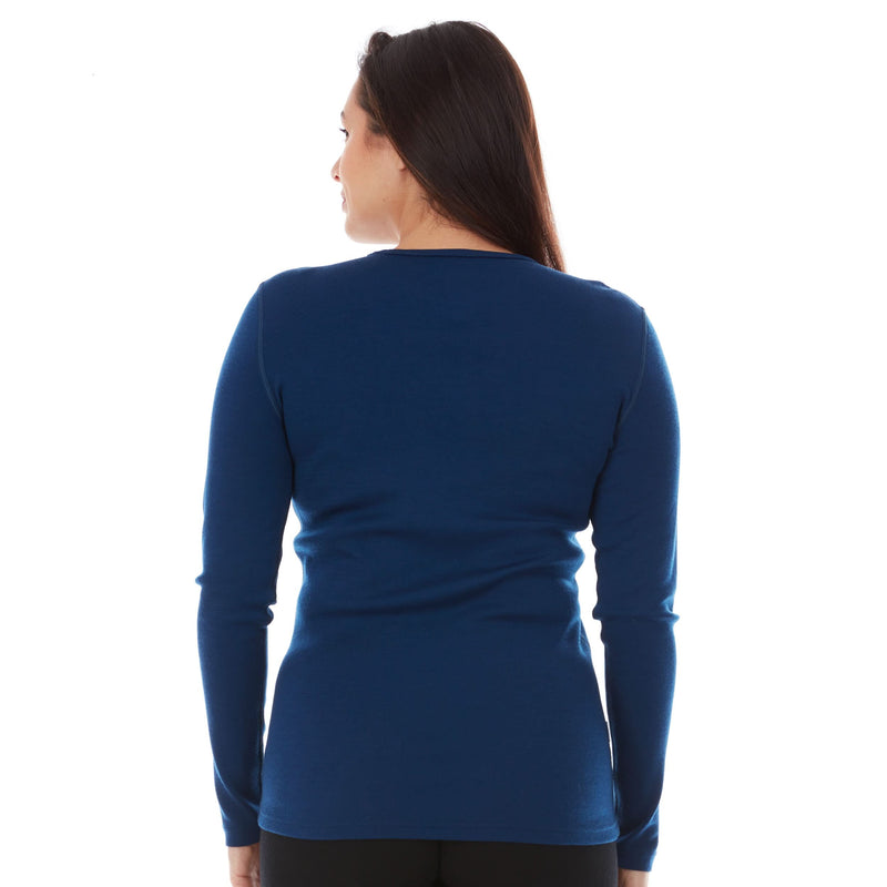 Load image into Gallery viewer, Midweight Women's Wool Crew Top -  100% Merino Wool
