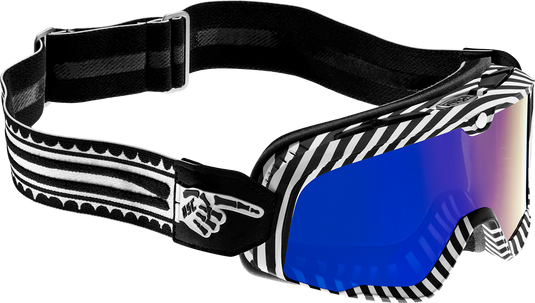 100% Barstow Goggles - Death Spray - Blue Mirror 50000-00002