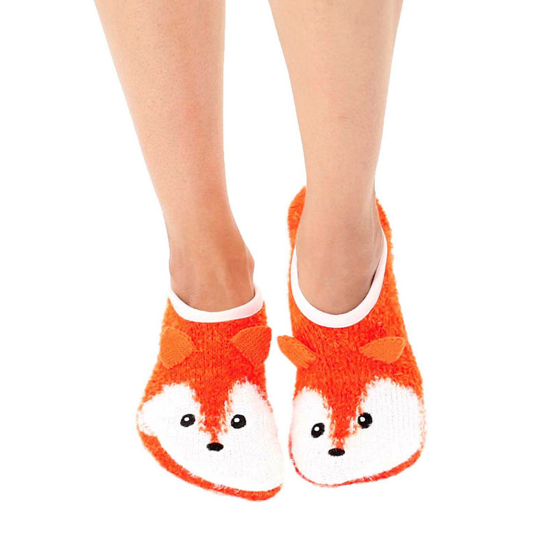 Load image into Gallery viewer, Fuzzy Fox Non-Skid Slipper
