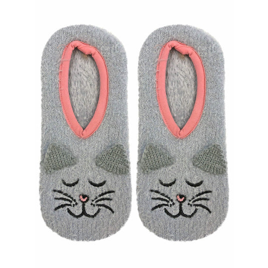 Fuzzy Cat Non-Skid Slipper