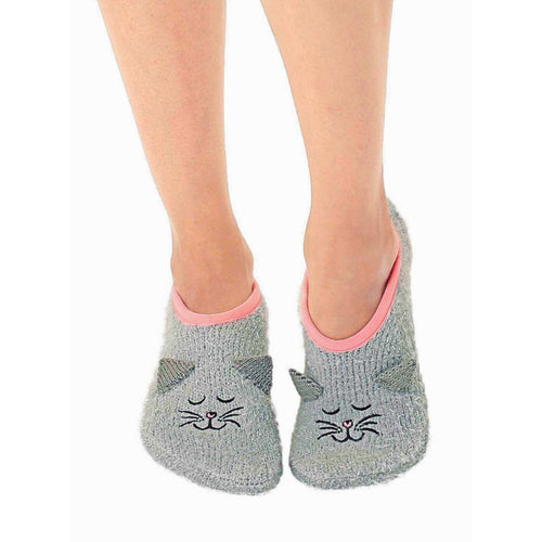 Fuzzy Cat Non-Skid Slipper