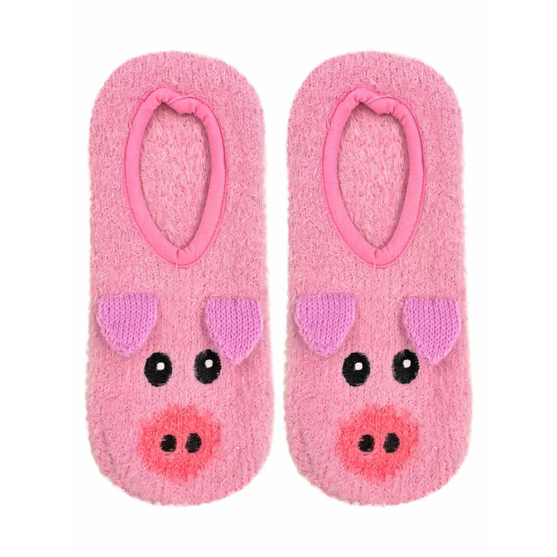 Load image into Gallery viewer, Fuzzy Pig Non-Skid Slipper

