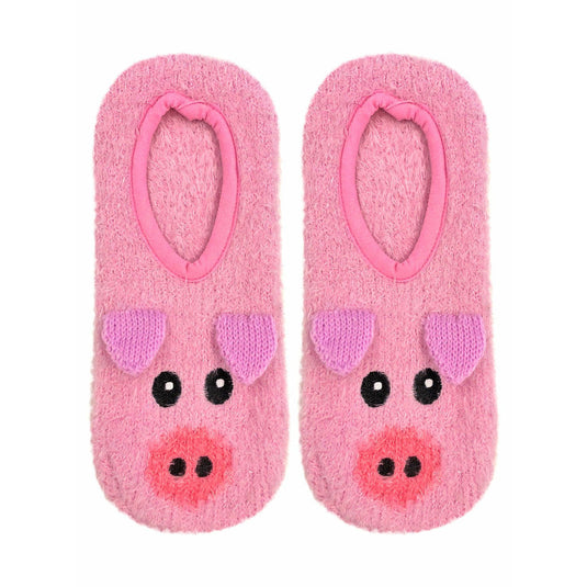 Fuzzy Pig Non-Skid Slipper
