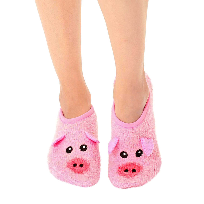 Load image into Gallery viewer, Fuzzy Pig Non-Skid Slipper
