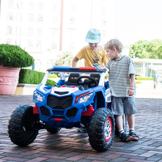24V Magic Cars Storm Police UTV 2-Seater for Kids with Lights & Sirens for Action-Packed Adventures