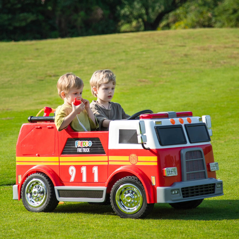 Load image into Gallery viewer, 24V Freddo Fire Truck 2-Seater Ride on
