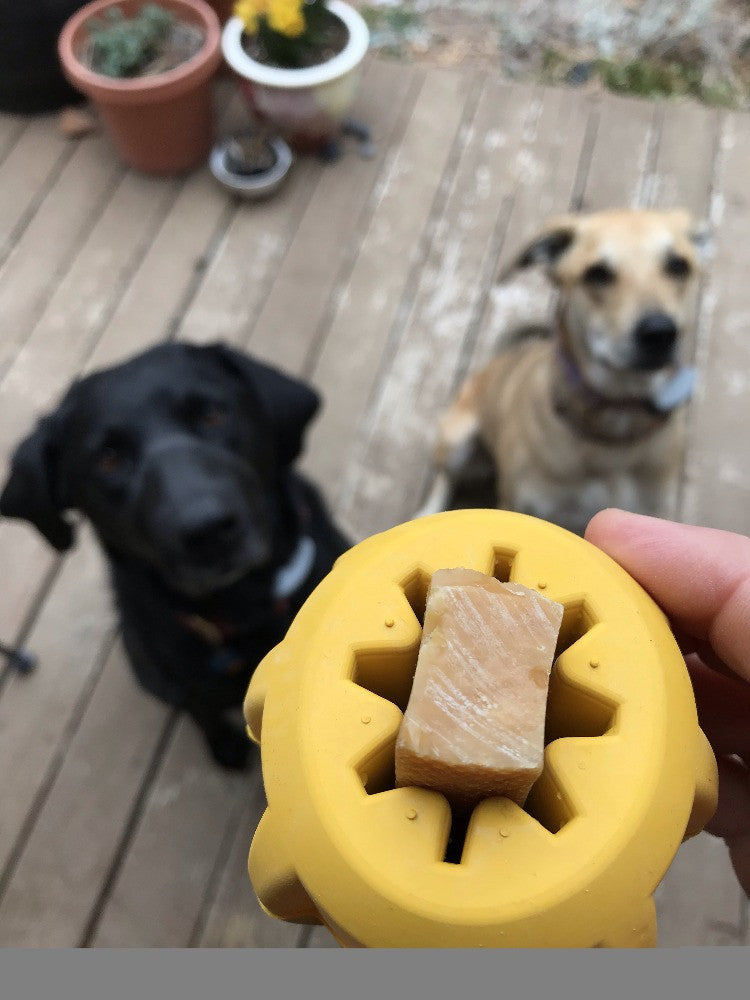 Load image into Gallery viewer, Gear eDispenser - Durable Rubber Yak Chew Holder &amp; Treat Pocket | USA Made
