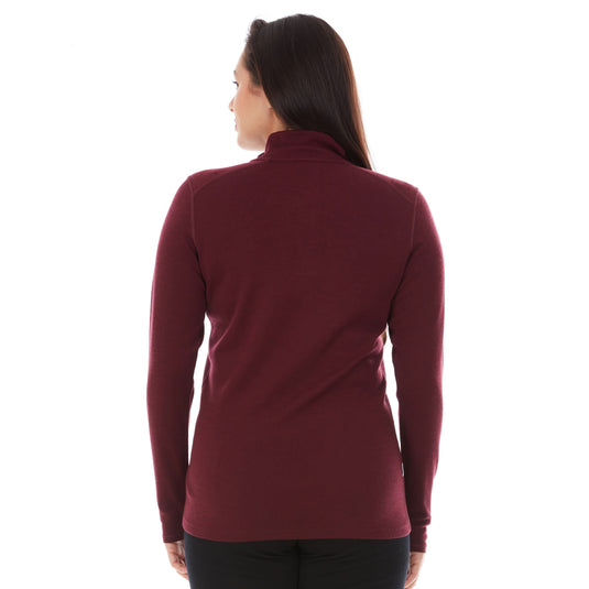 Midweight Women's Wool 1/4 Zip - 100% Merino Wool
