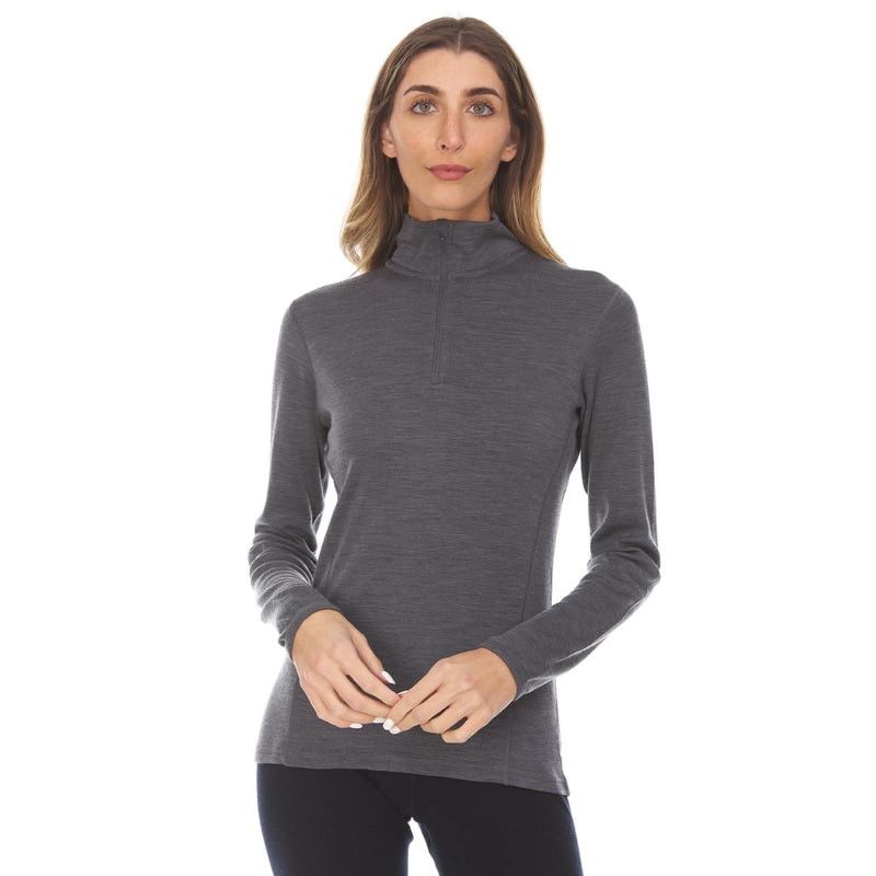 Load image into Gallery viewer, Midweight Women's Wool 1/4 Zip - 100% Merino Wool
