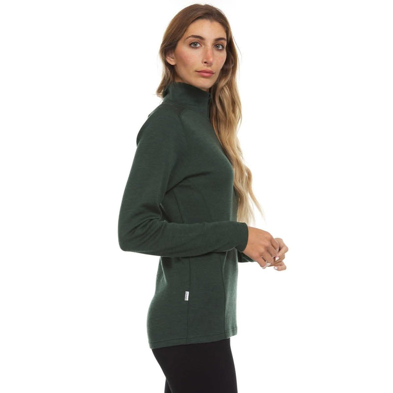 Load image into Gallery viewer, Midweight Women's Wool 1/4 Zip - 100% Merino Wool
