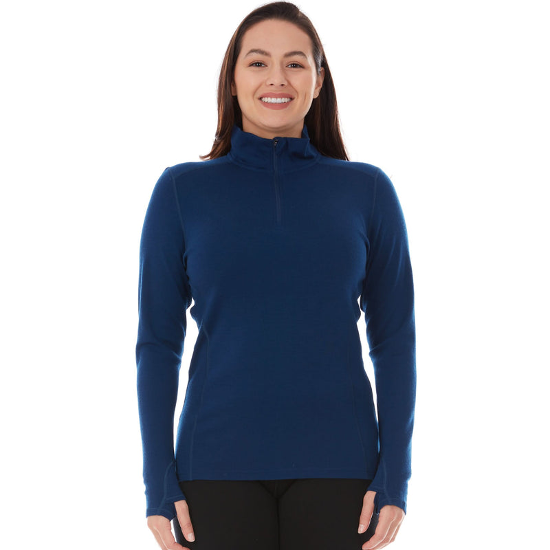 Load image into Gallery viewer, Midweight Women's Wool 1/4 Zip - 100% Merino Wool
