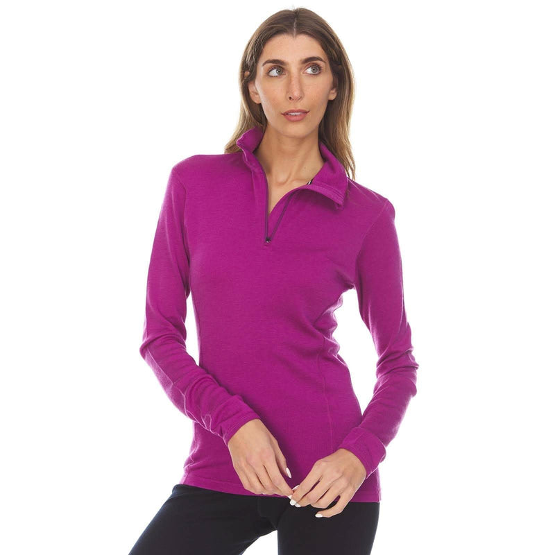 Load image into Gallery viewer, Midweight Women's Wool 1/4 Zip - 100% Merino Wool
