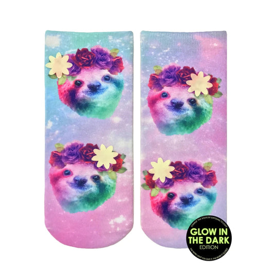 Sloth Floral Glow in the Dark