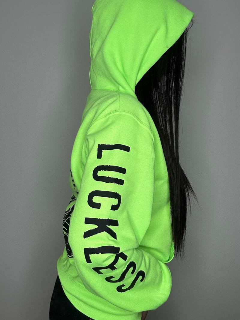 Load image into Gallery viewer, Out Here Being Wild Hoodie Neon Green

