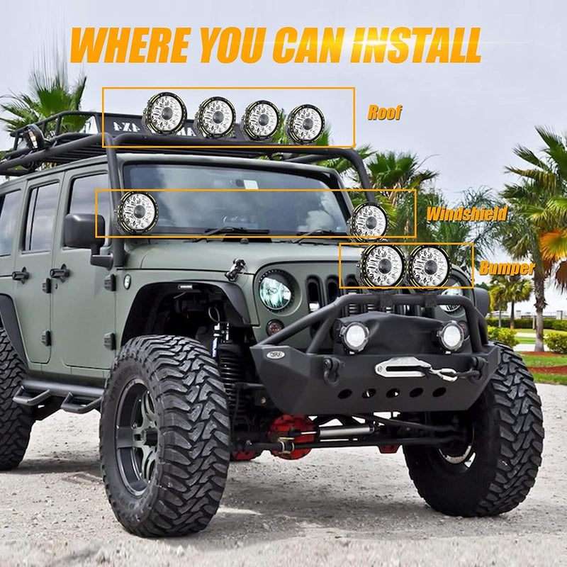 Load image into Gallery viewer, (2pcs/4pcs set) 7 Inch 230W 33332LM 360-PRO Series Custom Lens Offroad LED Driving Lights for 2008 Chevy Silverado 1500 Chevy Silverado 2500 3500
