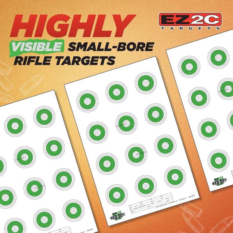 Load image into Gallery viewer, 25 EZ2C Targets Style 27/RD10: Small-bore 50ft Paper Shooting Target 11"x17" USA MADE Pad of 25
