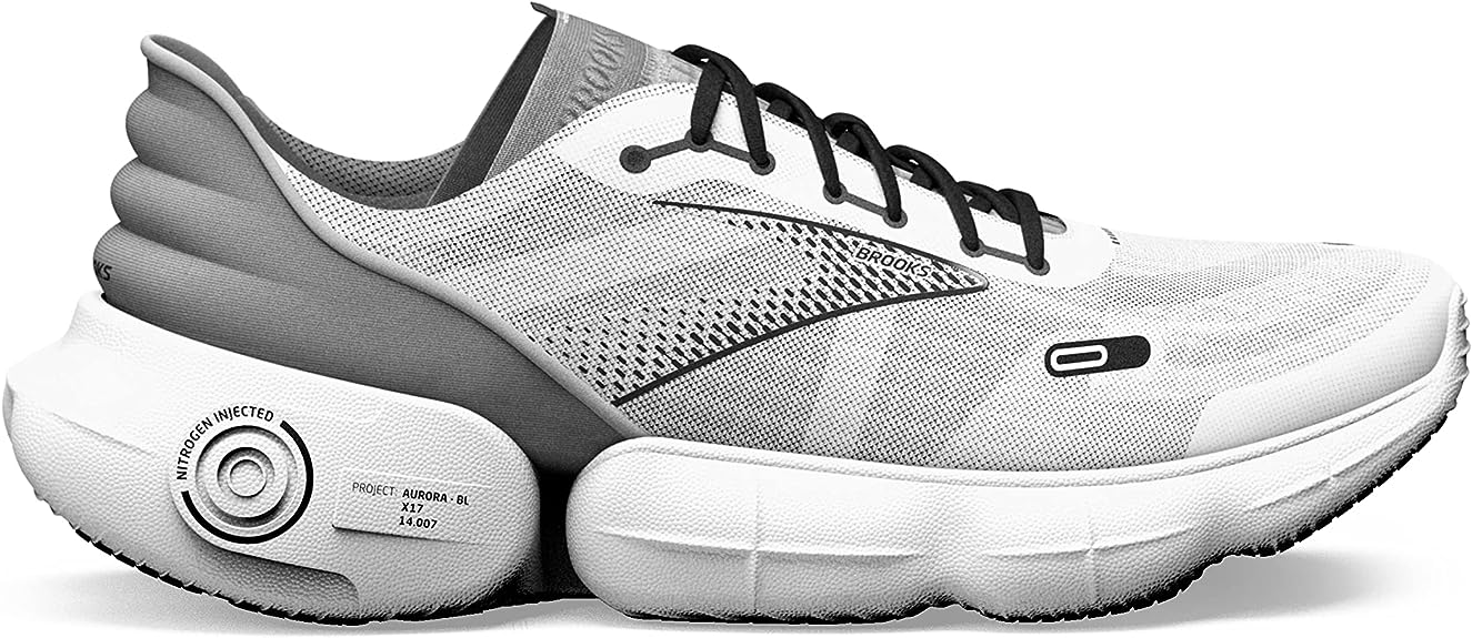 Women's Brooks Aurora, White/Alloy/Black, 8.5 B Medium - Skoutley Outdoors LLC
