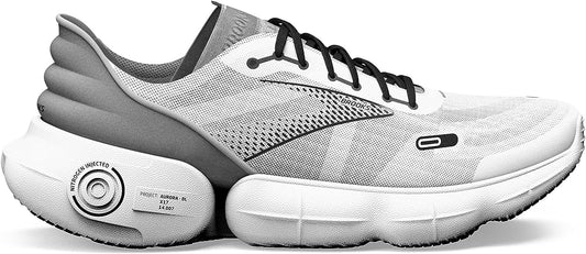 Women's Brooks Aurora, White/Alloy/Black, 8.5 B Medium - Skoutley Outdoors LLC