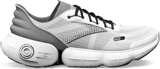 Men's Brooks Aurora, White/Alloy/Black, 8 D Medium - Skoutley Outdoors LLC