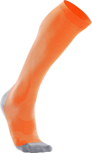 2XU Men's Compression Performance Run Sock - MA2442e (Orange) Medium