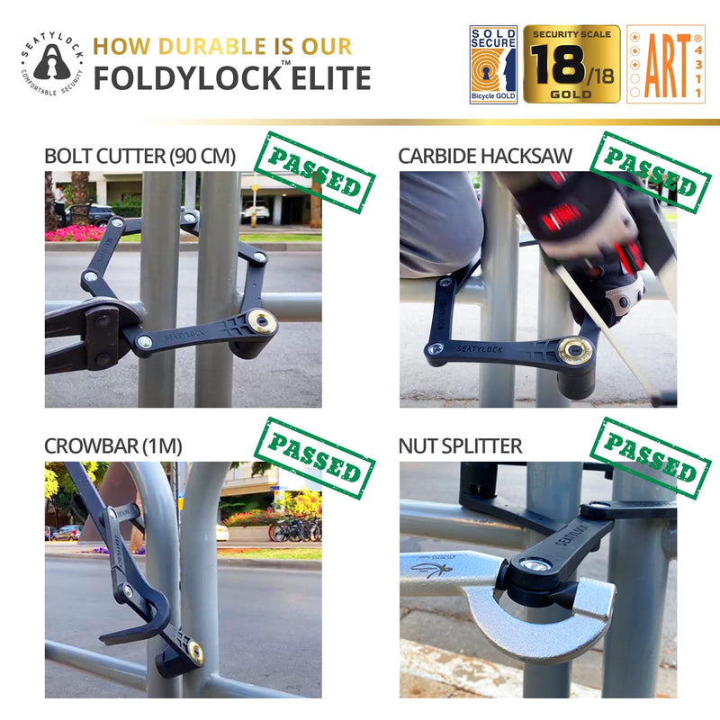Load image into Gallery viewer, Foldylock Elite ART 3 Stars Certified Folding Bike Lock
