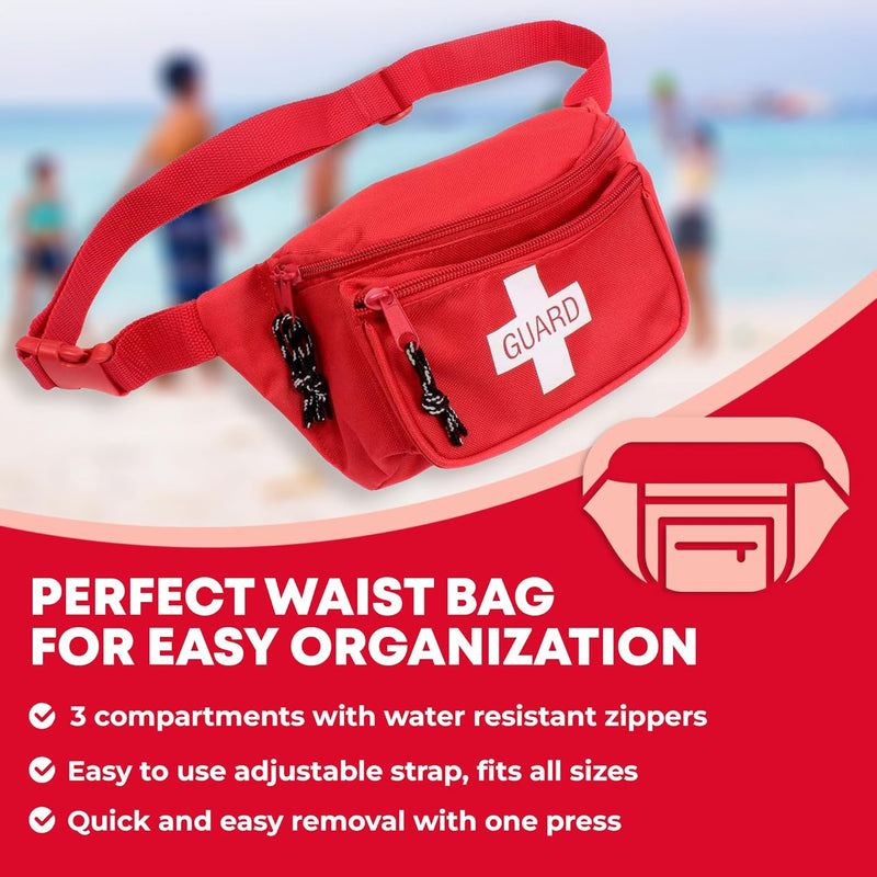 Load image into Gallery viewer, 72-Piece First Aid Fanny Pack Kit with Adult &amp; Infant CPR Masks
