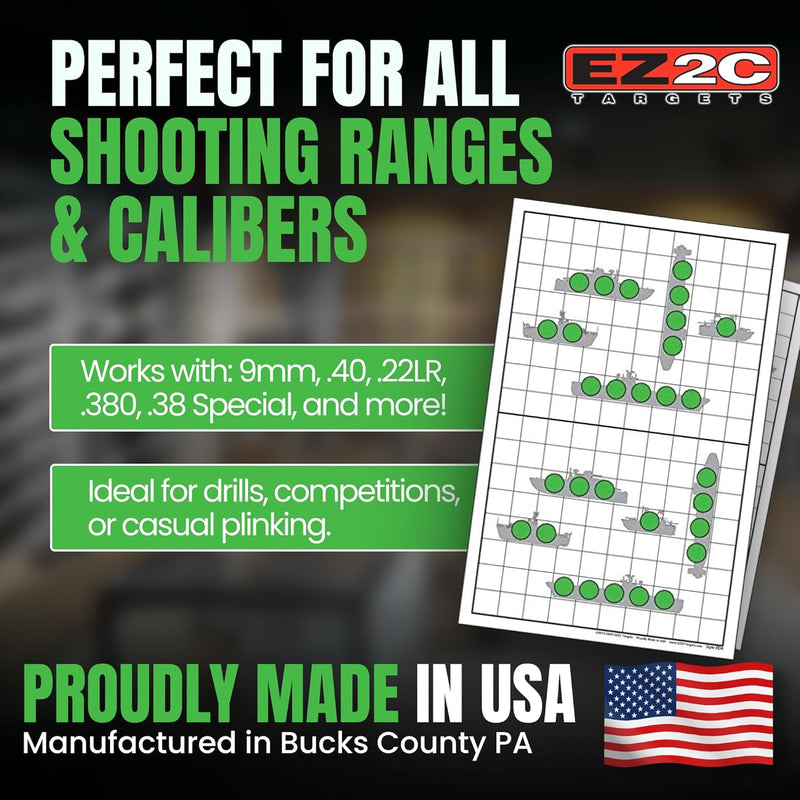 Load image into Gallery viewer, EZ2C Targets 22/RD9: Sink the Boats 11"x17" USA MADE Fun Paper Target
