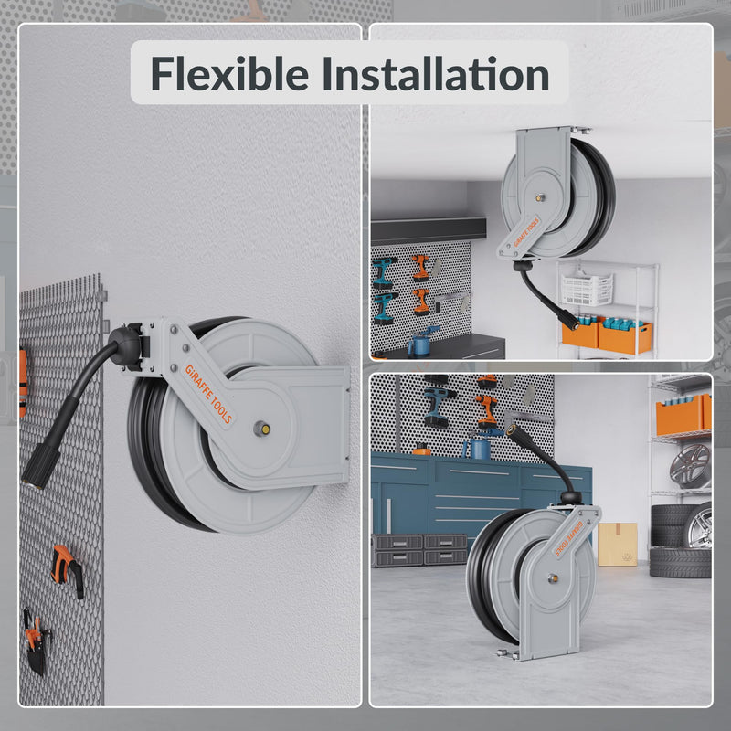 Load image into Gallery viewer, Retractable Pressure Hose Reel-1/4in
